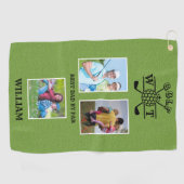 3枚スタイリッシュの写真最高のパパ ゴルフタオル (横)