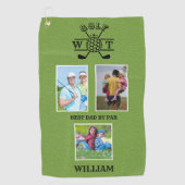 3枚スタイリッシュの写真最高のパパ ゴルフタオル (正面)