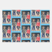 3枚パーソナライズされたの写ユニーク真 ラッピングペーパーシート (正面3)