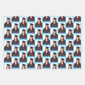 3枚パーソナライズされたの写ユニーク真 ラッピングペーパーシート (正面)