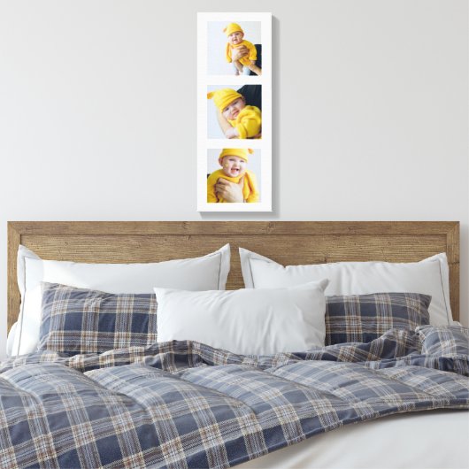 3枚パーソナライズされたの写真を追加カスタムする キャンバスプリント (インサイチュ (寝室))