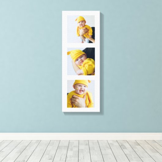 3枚パーソナライズされたの写真を追加カスタムする キャンバスプリント (インサイチュ (ウッドフロア))