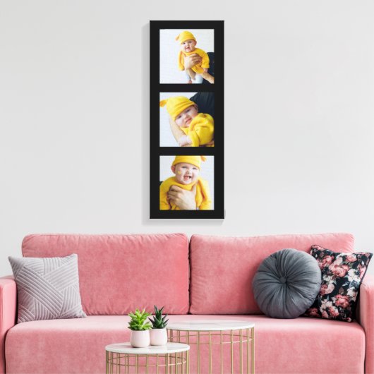 3枚パーソナライズされたの写真を追加カスタムする キャンバスプリント (インサイチュ (リビング))