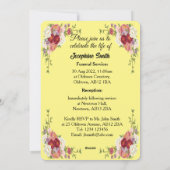 3枚パーソナライズされたの写真葬儀招待状 シーズンカード (裏面)