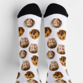 3枚パーソナライズされたの顔ソックス | カスタム贈 ソックス (上部)