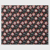 3枚パーソナライズされたフォトペットドッグHappy Holidays ラッピングペーパー (フラット)