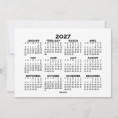 3枚フォトコラージュスクリプト - 2027年カレンダー新年 シーズンカード (裏面)