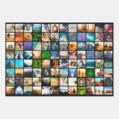 3枚フォトスクエアブラックラッピング紙 ラッピングペーパーシート (正面2)