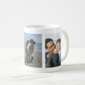 3枚フォトハッピーファミリーホリデー大切な思い出 コーヒーマグカップ (正面右)