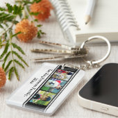 3枚フォトフィルムストリップの写真パーソナライズされた キーホルダー (正面右)