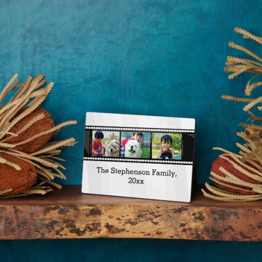 3枚フォトフィルムストリップの写真パーソナライズされた フォトプラーク (側面)