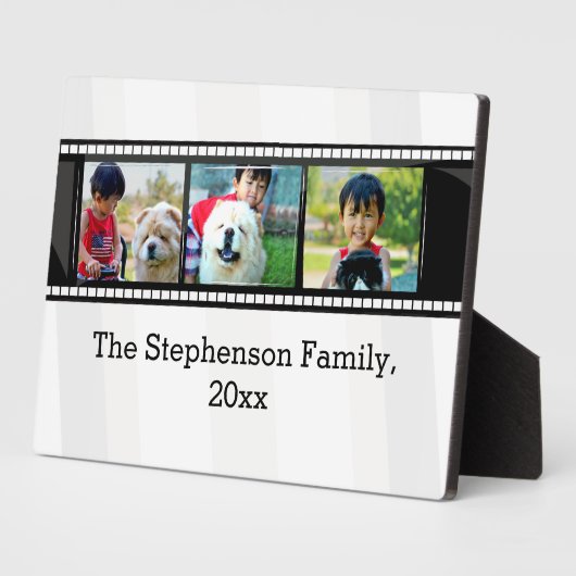 3枚フォトフィルムストリップの写真パーソナライズされた フォトプラーク (側面)