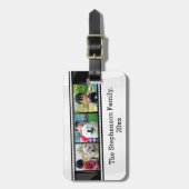 3枚フォトフィルムストリップの写真パーソナライズされた ラゲッジタグ (正面縦)