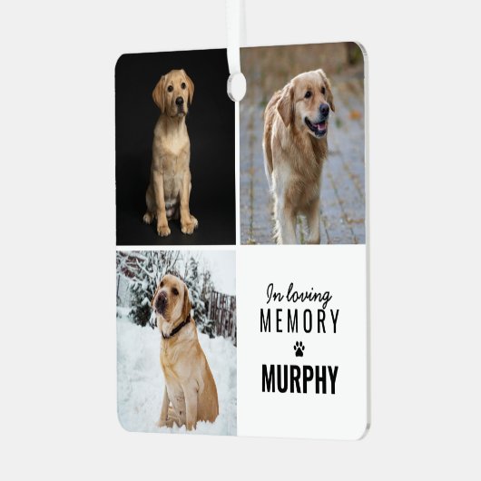 3枚モダンのペット記念館 |クリスマスツリー メタルオーナメント (正面左)