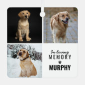 3枚モダンのペット記念館 |クリスマスツリー メタルオーナメント (正面)