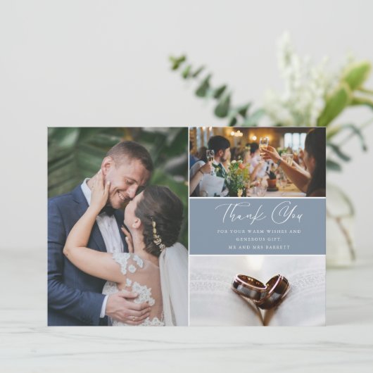 3枚モダンの写真が結婚ありがとう (スタンド正面)