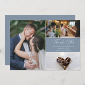 3枚モダンの写真が結婚ありがとう (正面/裏面)