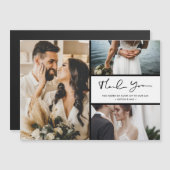 3枚モダンの写真が結婚ありがとう (正面/裏面)