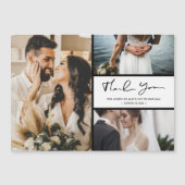 3枚モダンの写真が結婚ありがとう (正面)