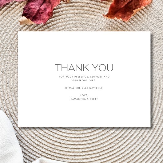 3枚モダンの写真が結婚ありがとう サンキューカード