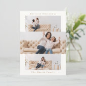 3枚モダンの写真と自然とクリームのコラージュ シーズンカード (スタンド正面)