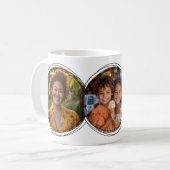 3枚モダンの写真コラージュ白C00母ママ コーヒーマグカップ (正面左)