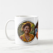 3枚モダンの写真コラージュ白C00母ママ コーヒーマグカップ (左)