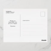 3枚モダンの写真メリークリスマス 箔シーズンポストカード (裏面)