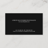 3枚モダンの写真(写真)黒 名刺 (裏面)
