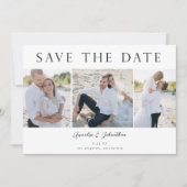 3枚モダンの写真V2の日付を保存 招待状 (正面)