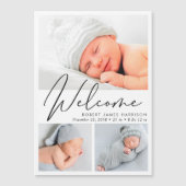 3枚モダンの磁気出産のお知らせ (正面)