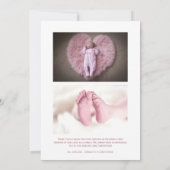 3枚モダンピンクガールリトルドリーマー誕生 案内状 (裏面)