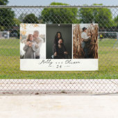 3枚モダン写真シャンパンきらめく結婚ズ 横断幕 (インサイチュ)