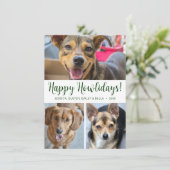 3枚モダン写真ハッピーホリデイ シーズンカード (スタンド正面)