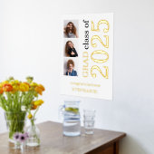 3枚モダン写真2025年卒業クラス卒業 箔ポスター (レイダウン (キッチン))