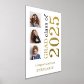3枚モダン写真2025年卒業クラス卒業 箔ポスター (レイダウン)