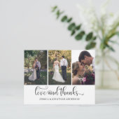 3枚書道スクリプトありがとうありがとう | ポストカード (スタンド正面)