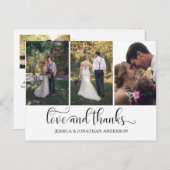 3枚書道スクリプトありがとうありがとう | ポストカード (正面/裏面)