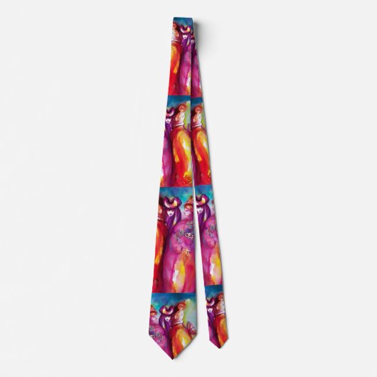 3枚目のマスクはヴェネツィアの仮装の水色Nec ネクタイ (正面)