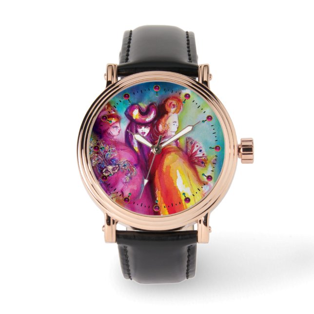 3枚目のマスク/ヴェネツィアの仮装 腕時計 (正面)