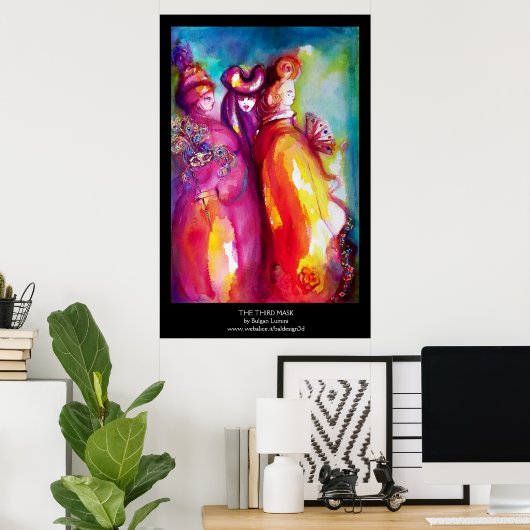 3枚目のマスク/ヴェネツィアカーニバル仮面舞踏会 ポスター (ホームオフィス)