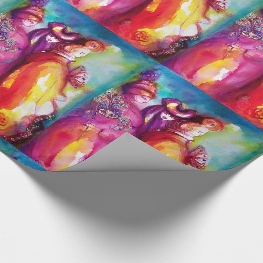 3枚目のマスク/ヴェネツィアカーニバル仮面舞踏会 ラッピングペーパー (角)