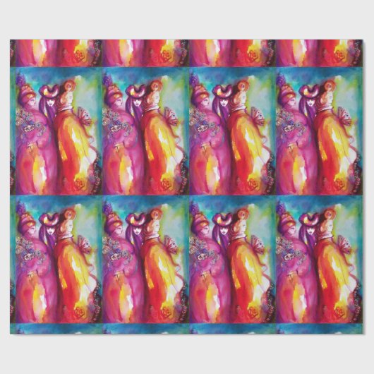 3枚目のマスク/ヴェネツィアカーニバル仮面舞踏会 ラッピングペーパー (フラット)