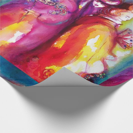 3枚目のマスク/ヴェネツィアカーニバル仮面舞踏会 ラッピングペーパー (角)