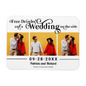 3枚目の写真の磁石を除く無料飲み物結婚式 マグネット (横)