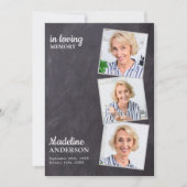 3枚素朴写真お祝い記念生命 招待状 (正面)