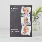 3枚素朴写真お祝い記念生命 招待状 (スタンド正面)