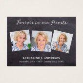 3枚素朴写真悔やみや弔慰記念祈りの言葉カード (正面)