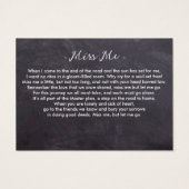 3枚素朴写真悔やみや弔慰記念祈りの言葉カード (裏面)