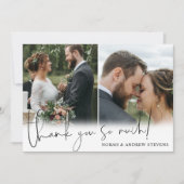 3枚結婚の写真ありがとう サンキューカード (正面)